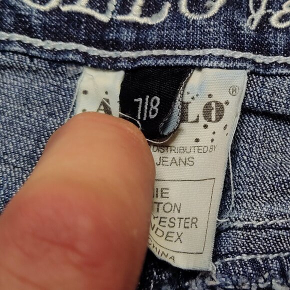 Apollo Jeans Women's Rhinestone Denim Jean Pants Size 7/8 - Picture 4 of 7